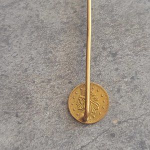 Rare Vintage 14k Gold Coin Stick Pin (Collectors Pin)